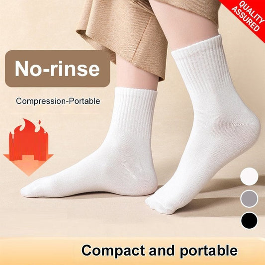 Non-Washable Portable Compressed Cotton Socks