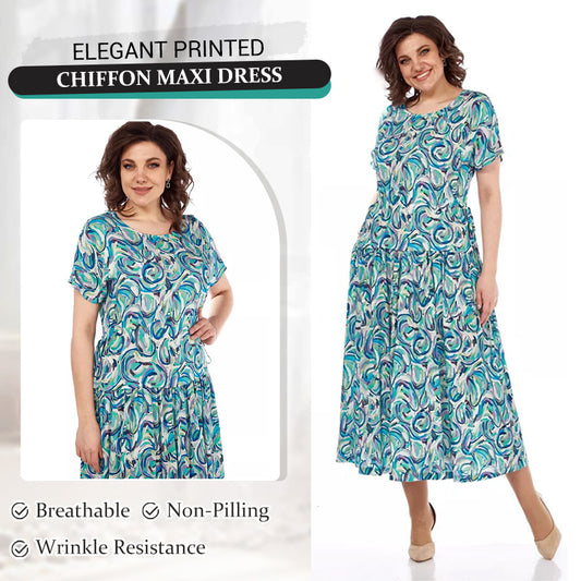 🔥Promotion - 56% discount🎉Summer Patterned Chiffon Dress