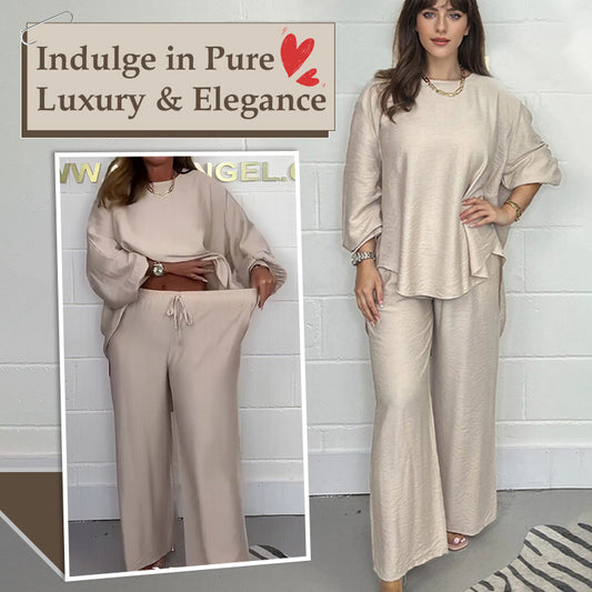 Hot sale 50 % OFF💝Women's Long Sleeve High Waisted Wide Leg Pants Suit