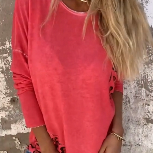 ✨What should I wear tomorrow?✨Women's Fashion Round Neck Loose Long Sleeve Top