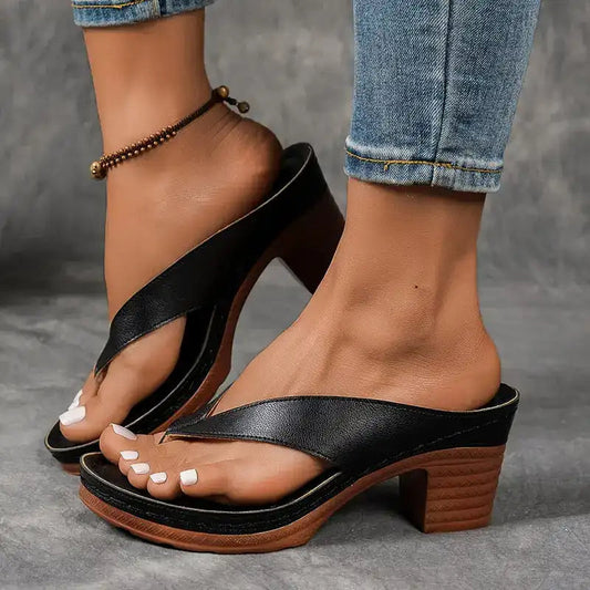 💕Limited Sale 49% OFF💕Women’s Summer Chunky Heel Flip Flops