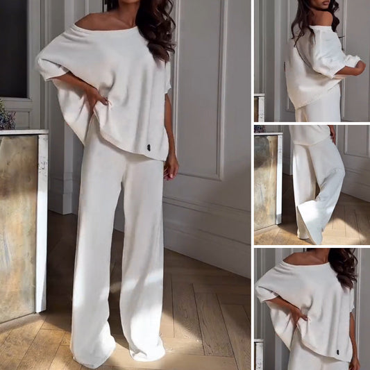 💕Limited Sale 25% OFF💕Women’s Casual One Shoulder Top & Pants Two-Piece Set