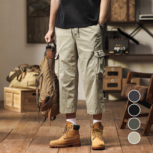 Men's Casual Loose-Fit Capri Cargo Pants