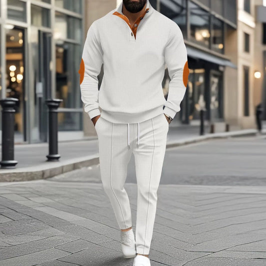 🎁 Hot Sale 49% OFF 🔥Men's Knit Half-Zip Casual Sweatshirt & Pants Set