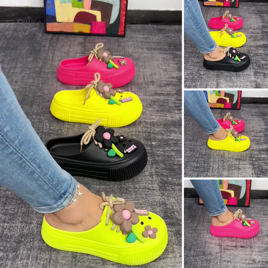 💖2025 HOT SALE 20% OFF🌈Women’s Breathable Slippers with Flower Decoration🌴