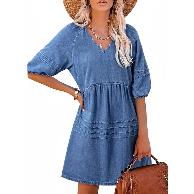 ๐ฅNew Arrivals & Special Offers-Women's Loose Fit Casual Denim Dress