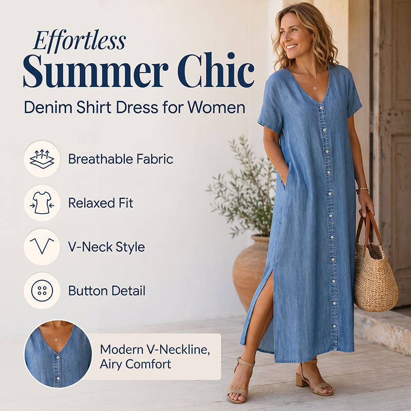 ๐ธWomen's Summer Casual Button-Front Dress โ Effortless Style & Everyday Comfort ๐