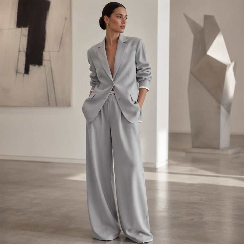 โจ๐๏ธFresh Drop - Blazer & Wide-Leg Pant Suit โ Clean Lines & Breezy Comfort for Confident All-Day Wear