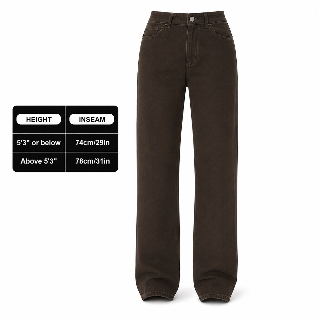 👖 חתך ישר מחמיא, התאמה נוחה של רוז | ג'ינס דגנים מזדמנים של נשים