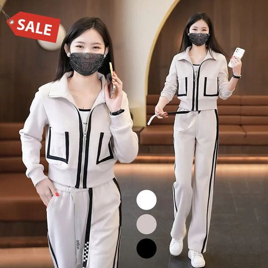 Fashion Casual Loose Long Sleeve Sports Suit for Woman