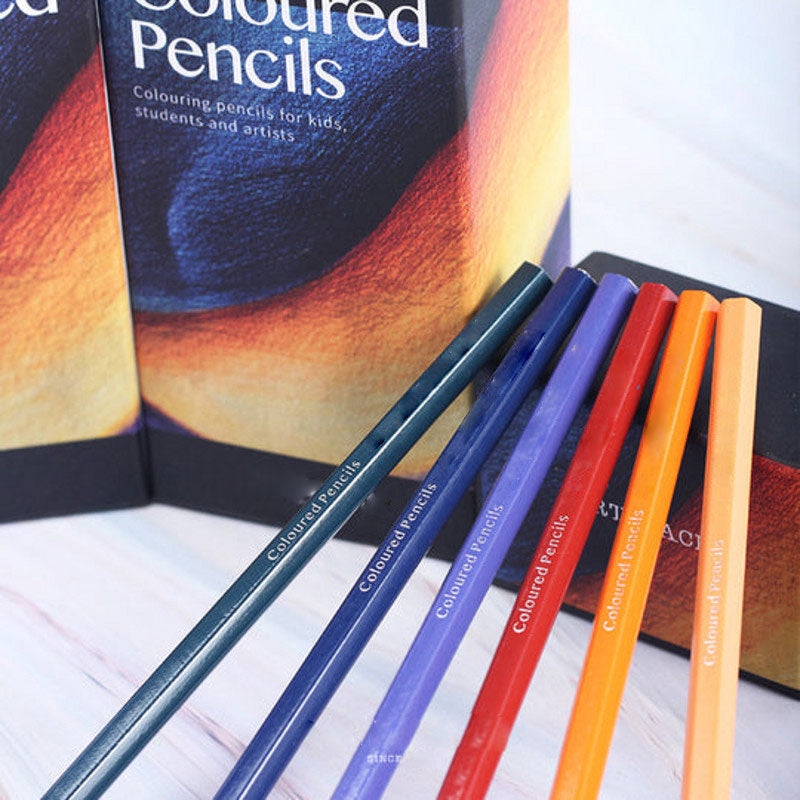 48 Colors Pencil Set Oily Colored Painting Pens-9