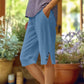 ⏳Limited-time offer⏰Women's plain casual capri pants with pockets