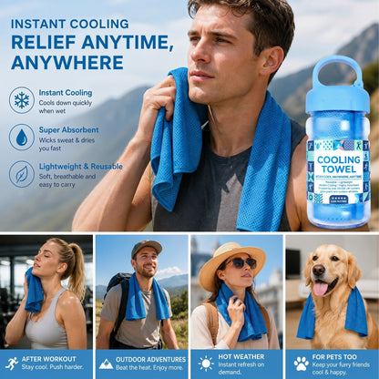 ⏰Last Day Buy 1 Get 1 Free (Each only ￡3.49)🔥Absorbent Quick-Drying Gym Cooling Towels🧊