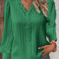📢📢60 % OFF !!🎅Women's Long Sleeve V-Neck Lace Loose Shirt