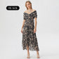 ⏳Time-limited Special⏰ Women's Off-the-Shoulder V-Neck Printed Dress