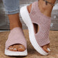 ⏳LAST DAY SALE ONLY ￡14.99!!💐 Women's Breathable Knit Platform Sandals – Air-permeable knit upper, cushioned sole & lightweight comfy summer footwear ✨