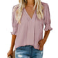 💥Women's Elegant V-Neck Puff Sleeve Blouse