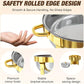 🧑‍🍳The same as in a five-star buffet restaurant🍽️Stainless Steel Chafing Dish Buffet Set 5QT with Fuel Can Rack, Gold Food Warmer for Parties