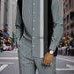 👔 Men's Striped Shirt & Pants 2-Piece Set✨ Effortless Style✨