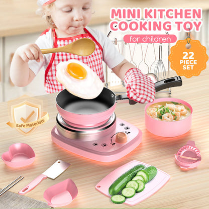 🎁[Best Gift For Kid]🍳Children's Real Cooking Mini Kitchen Toys - 22 PCS Set【Free Shipping📦】