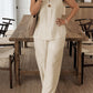 Minimalist Sleeveless Top & Wide-Leg Pants