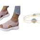⏳LAST DAY SALE ONLY ￡14.99!!💐 Women's Breathable Knit Platform Sandals – Air-permeable knit upper, cushioned sole & lightweight comfy summer footwear ✨