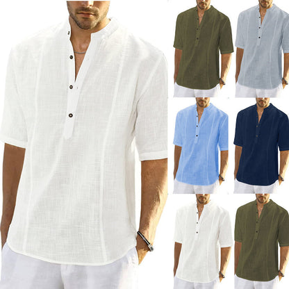 Men's Linen Shirtsleeves.