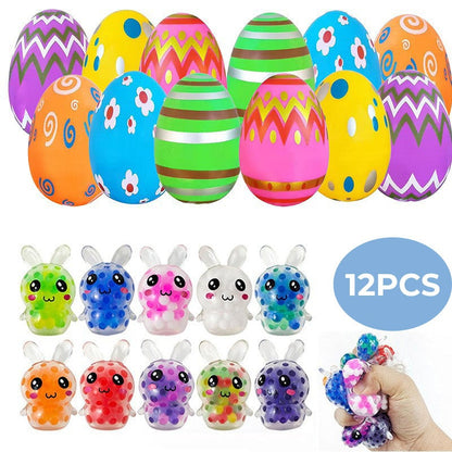 🔥2025 HOT SALE 🐇 Happy Easter - 24 Pack Prefilled Easter Eggs with Squeeze Toys