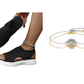 ⏳LAST DAY SALE ONLY ￡14.99!!💐 Women's Breathable Knit Platform Sandals – Air-permeable knit upper, cushioned sole & lightweight comfy summer footwear ✨