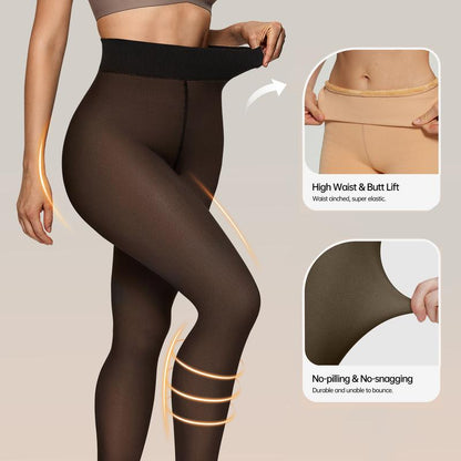 💥No price increase for adding velvet🔥Magic fleece-lined sheer leggings