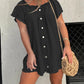 👖Short Sleeve Denim Dress | Soft Cotton Blend, Casual Comfort & Versatile for Brunch to Park
