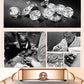 🎄💎Fashion Square Ladies Rose Gold Diamond Watch
