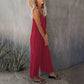 Clearance Sale! 🌸 Loose Sleeveless Wide-Leg Jumpsuit with Pockets - Stretchy & Flowy