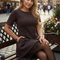 🔥Hot Sale Offers-Women’s Sparkling Lace Trim Short-Sleeve Mini Dress | Elegant & Shimmering