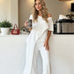 Solid Color Off-Shoulder Top & Pants Set