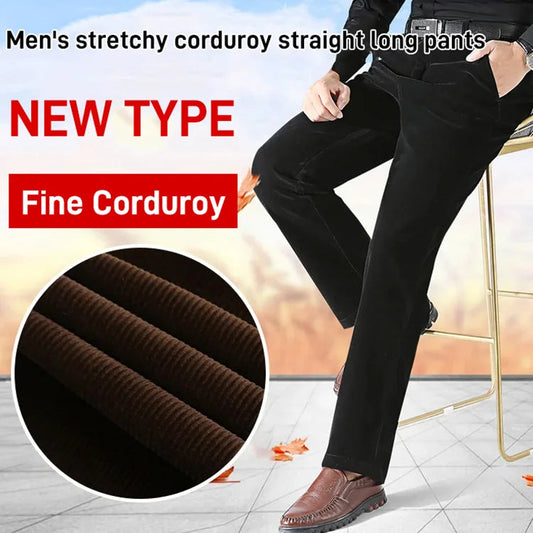 ❄️Winter Specials❄️Men's Stretchy Corduroy Straight Long Pants