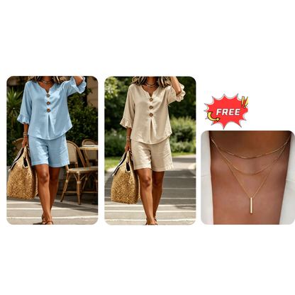 🔥Women's Casual Cotton Blend 2-Piece Set