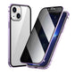 Magnetic iPhone case with privacy glass and metal