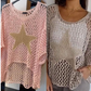 🔥Last Day Promotion 50% OFF🔥💝Women's Fashion Round Neck Crochet Knit Fishnet Top