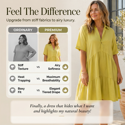 🌿☀️ LIMITED TIME 50% OFF! 👗Cotton-Linen A-Line Dress – Breathable & Lightweight – Stay Cool All Summer.