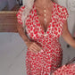 ⏳Off-Season Special Sale 50% OFF⏰Women's V-Neck Leopard Print Dress