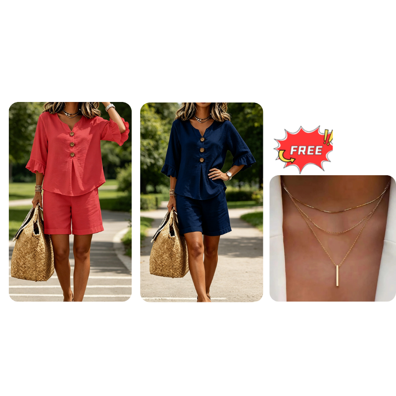 🔥Women's Casual Cotton Blend 2-Piece Set