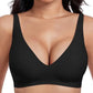 🌸💕Jelly Wireless Womens Comfortable Wireless Bras Push Up Bralettes Seamless Tshirts Bras Deep V Everyday Bras
