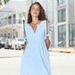 👗 50% OFF NOW! 💃 Women's Elegant V-Neck Hollow-Out Solid Dress – Flattering cut, breathable fabric & perfect for summer parties or date nights ✨
