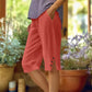 ⏳Limited-time offer⏰Women's plain casual capri pants with pockets