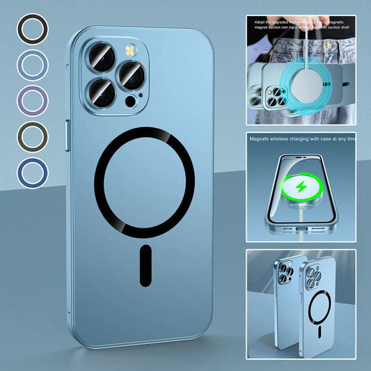 2024 Magnetic Charging Bumper Matte Case Cover for iPhone
