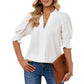 💥Women's Elegant V-Neck Puff Sleeve Blouse