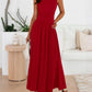 👑Hot Sale 49% OFF💃Women's Solid Color Sleeveless Waist Pleated Design Dress with Pockets