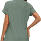 💖Buy 2 get 8% off🌷Summer Hot Sale 50% Off💕2025 Women's V Neck Eyelet Dressy Casual Basic Short Sleeve Tees