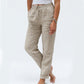 🥳New arrival 50% OFF!🌸Women's Elastic Waist Cotton Linen Casual Pants🍀